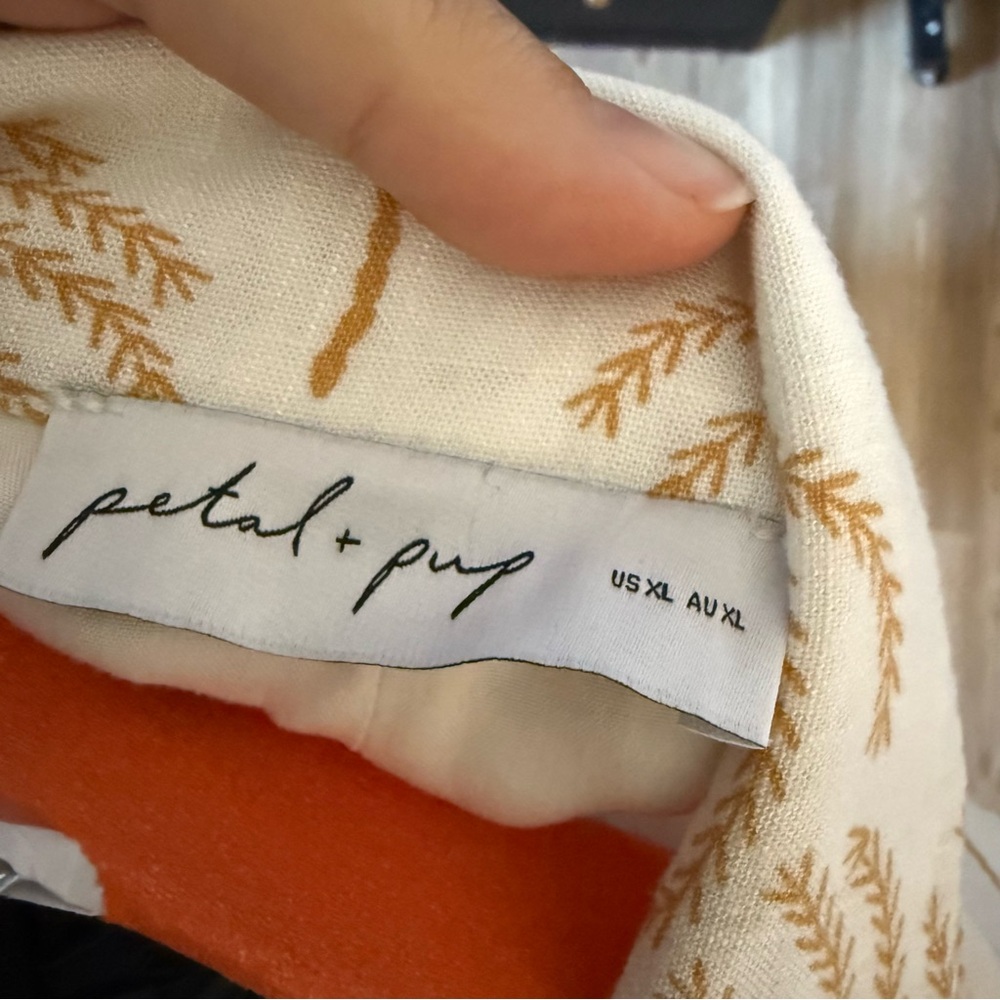 Petal & Pup White and Orange Palm Print Maxi Dress - Picture 2 of 12